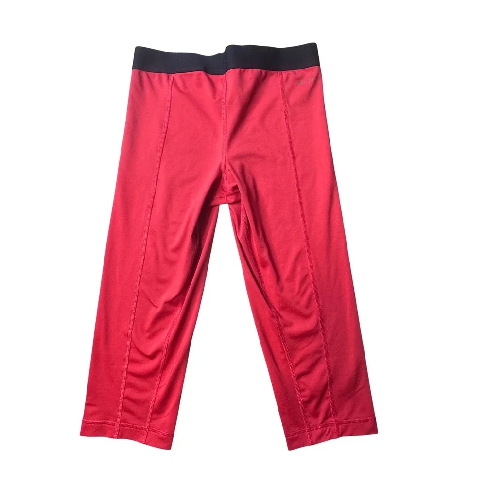 Nike Leggings Womens Small Red Nike Pro Dri-FIT Cropped Capris Athletic Training